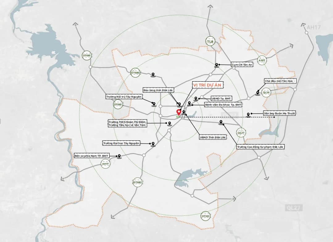 Vị trí EcoPalace Đắk Lắk – 02 Mai Hắc Đế Buôn Ma Thuột
